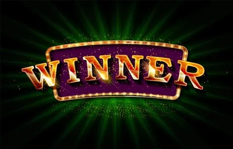 Winner neon sign Stock Illustration