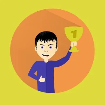 The winner p. Vector illustration.EPS10 Stock Illustration
