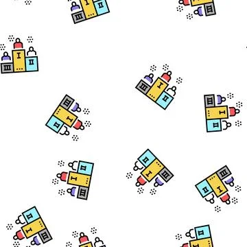 Winner pedestal vector seamless pattern sign Stock Illustration