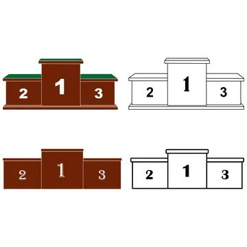Winner Podium Icon. Stock Illustration