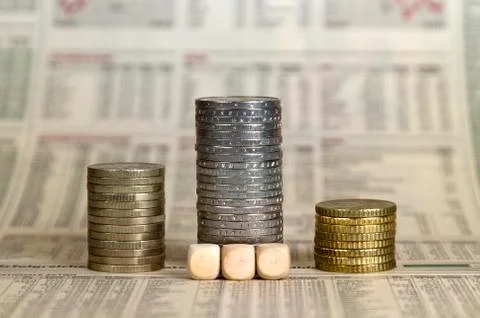Winner podium with three cubes Stock Photos