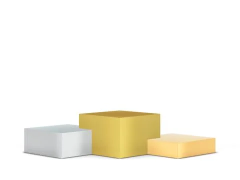 Winner podium with three stages Stock Illustration