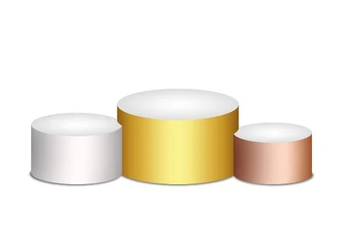 Winner podium on white background, 3d illustration Stock Illustration