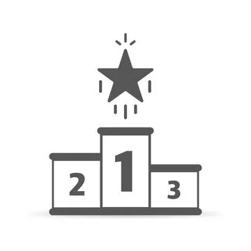 Winner podium on white background. Иллюстрация