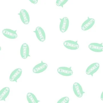 Winner in quote frame glyph vector seamless pattern Stock Illustration