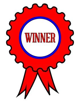 Winner Red Rosette Stock Illustration