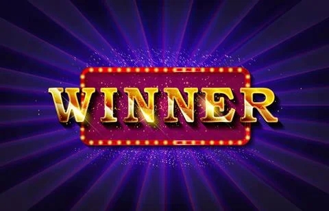 The winner retro banner Stock Illustration