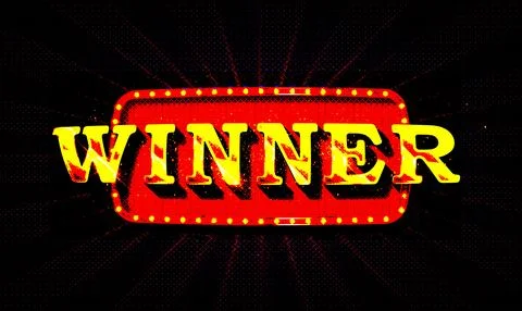 Winner retro signboard Stock Illustration