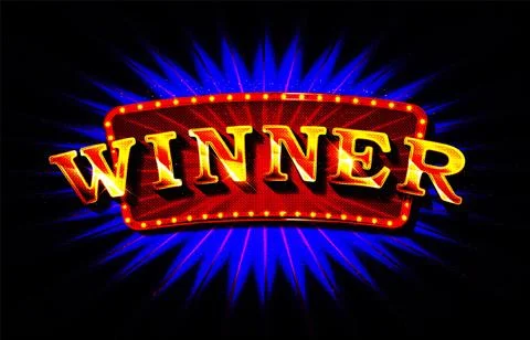 Winner retro signboard Stock Illustration