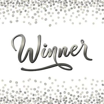 Winner silver dot Stock Illustration