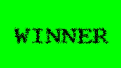 Winner smoke text effect green isolated background Stock Footage 138722907