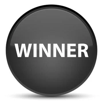 Winner special black round button Illustrazione stock