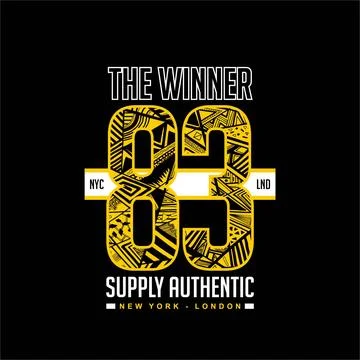 The winner supply authentic vintage Stock Illustration