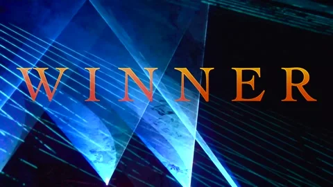 WINNER text . Color Light background Video stock 155932477