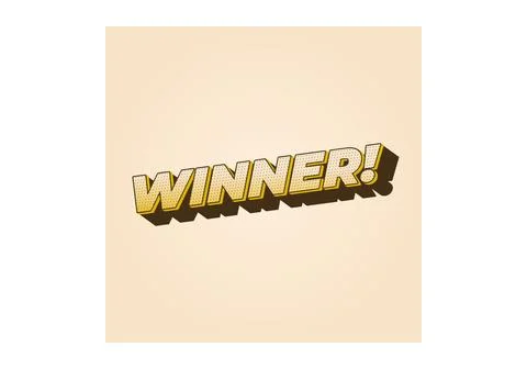 Winner. Text effect with modern color in 3D style Stock Illustration