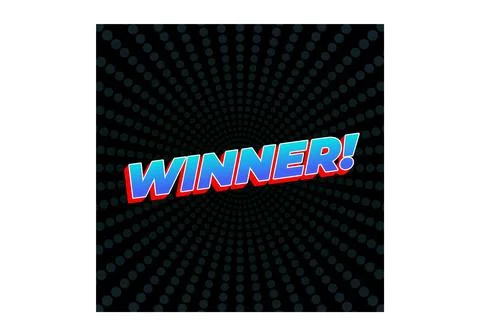 Winner. Text effect with modern color in 3D style Stock Illustration