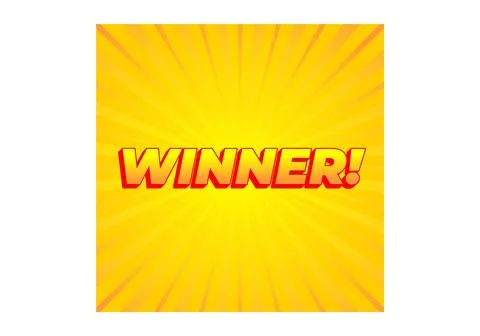 Winner. Text effect with modern color in 3D style Stock Illustration
