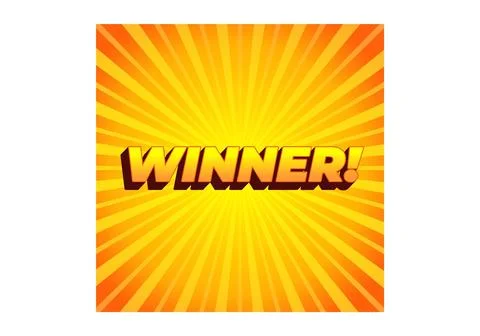 Winner. Text effect with modern color in 3D style Stock Illustration