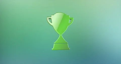 Winner Trophy Color 3d Icon Stock Footage 66609653