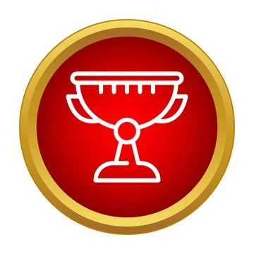 Winner trophy cup icon representing success achievement Stock Illustration
