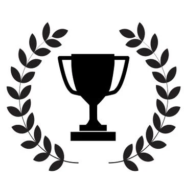 Winner trophy cup icon on white background. winner trophy symbol. Stock Illustration