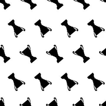 Winner trophy cup seamless pattern Stock Illustration