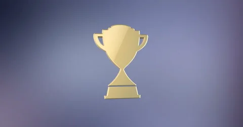Winner Trophy Gold 3d Icon Stock Footage 66610143