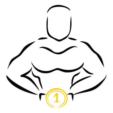 Winner with trophy Stock Illustration