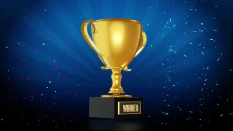 Winner Trophy Loop Stock Footage 157869456