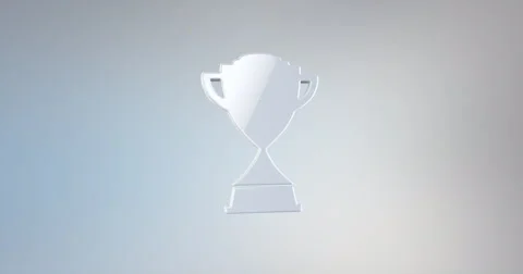 Winner Trophy White 3d Icon 스톡 동영상 66610352
