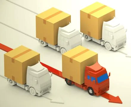 The winner truck Stock Illustration