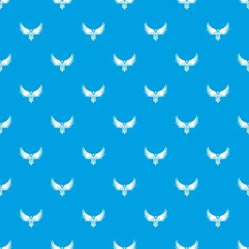 Winner wing pattern vector seamless blue Stock Illustration
