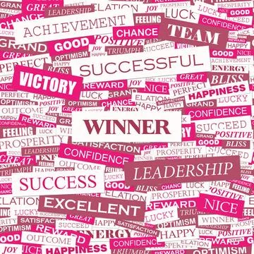 WINNER WINNER. Background concept wordcloud illustration. Print concept wo... Stock Photos