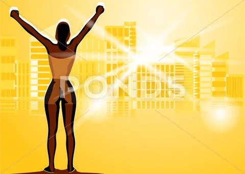 Winner woman Stock Illustration