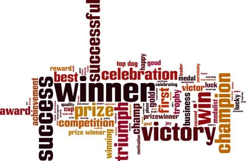 Winner word cloud Stock Illustration