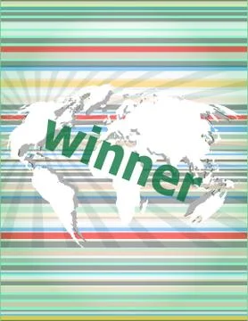 Winner word on digital screen. concept of citation, info, testimonials, notic Stock Illustration