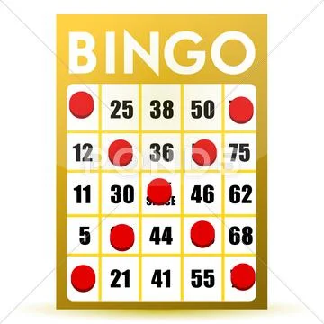 Winner yellow bingo card Stock Illustration