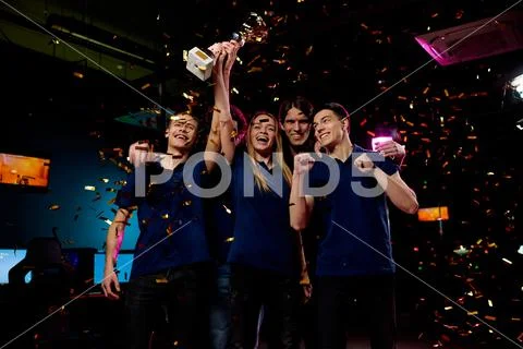 Winners of championship Stock Photos