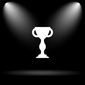 Winners cup icon. Internet button on black background.. Stock Illustration