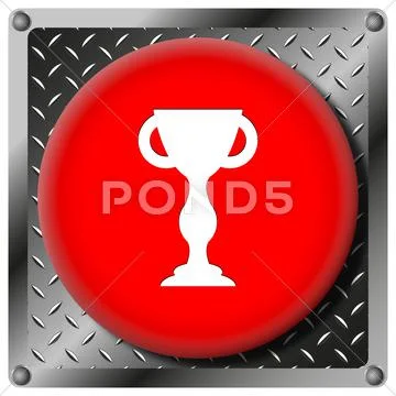 Winners cup metallic icon Stock Illustration