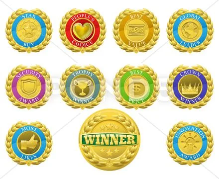 Winners medals Stock Illustration