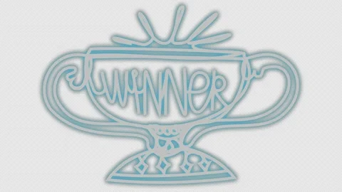 Winner's Neon Cup. Stock Footage 174911710