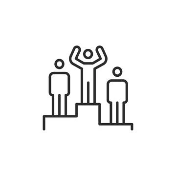 Winners Podium Icon Stock Illustration