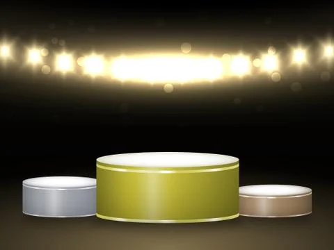 Winners Podium Stock Illustration