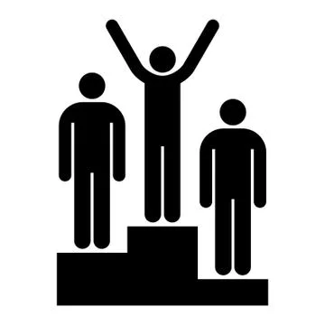 Winners on podium Stock Illustration