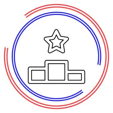 Winners podium vector icon Stock Illustration