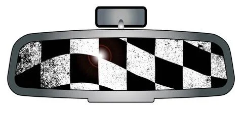Winners Rear View Mirror Stock Illustration