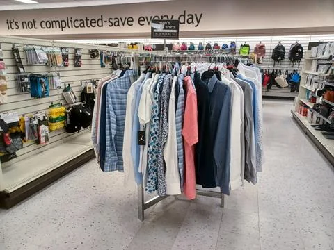 Winners store interior view Stock Photos