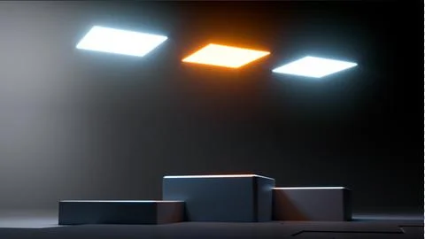 Winners top the first, second and third place of the Awards ceremony 3D Renderig 스톡 일러스트