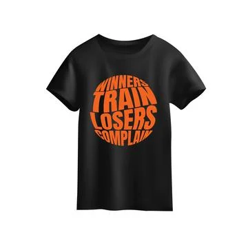 Winners Train Losers Complain – Motivational Basketball Typography Vector 스톡 일러스트